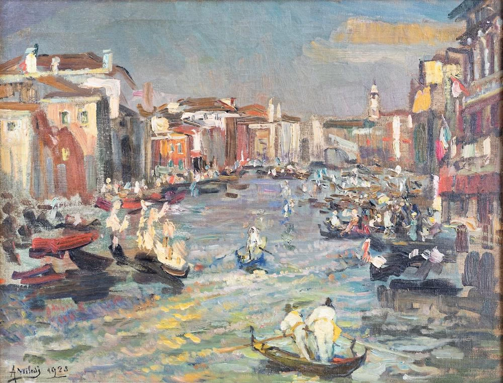 Gondole nel Canal Grande a Venezia
